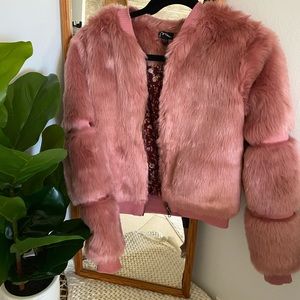 Faux fur jacket